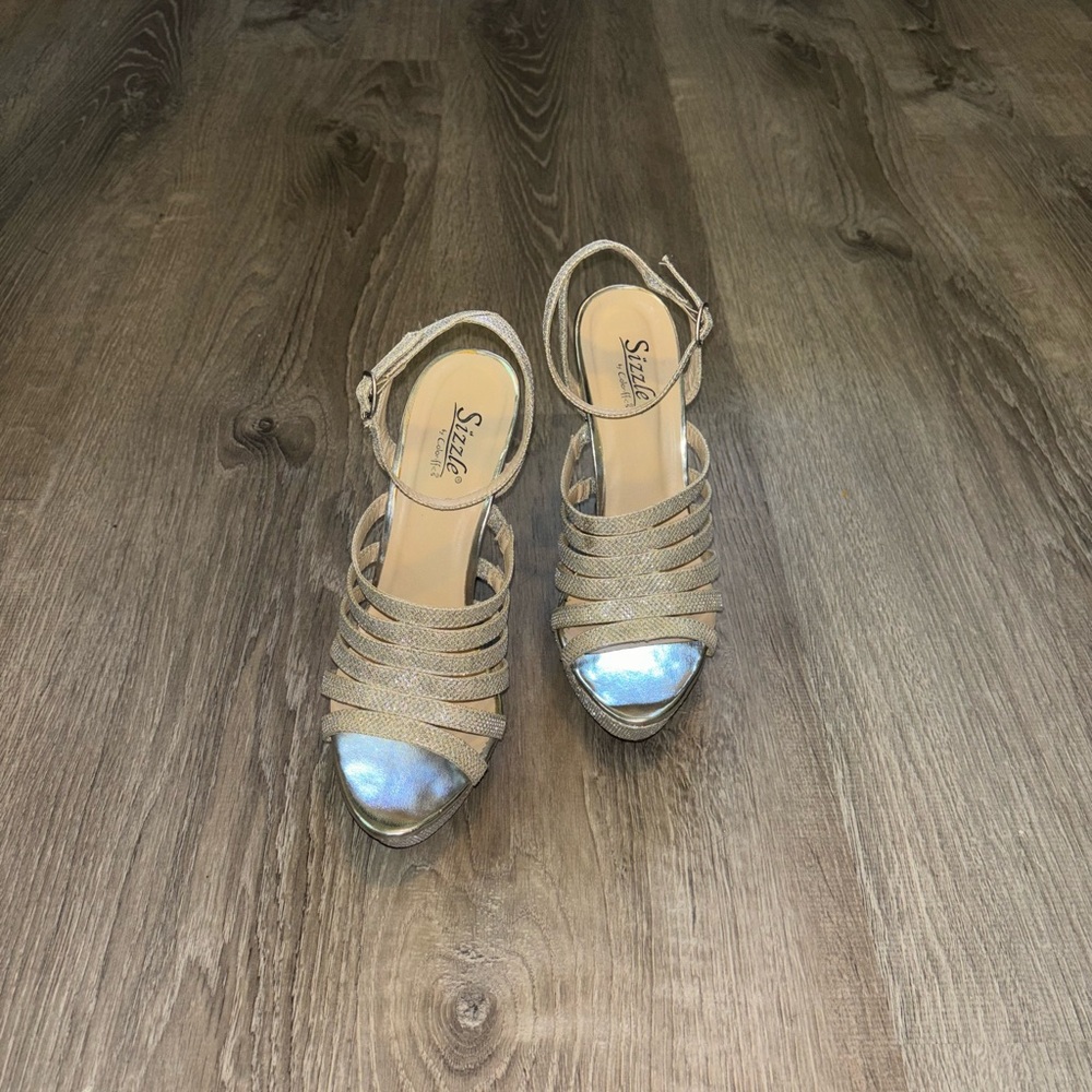 Silver Glitter Heels